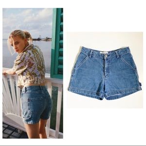 Vintage 90s High Rise Carpenter Gap Jean Shorts